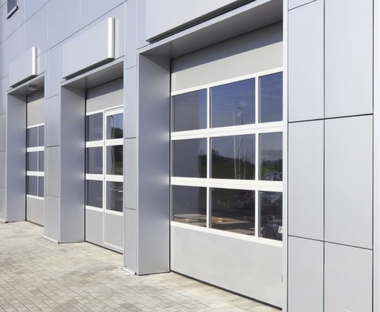 Панорамные ворота Алютех Alutrend в Владикавказе